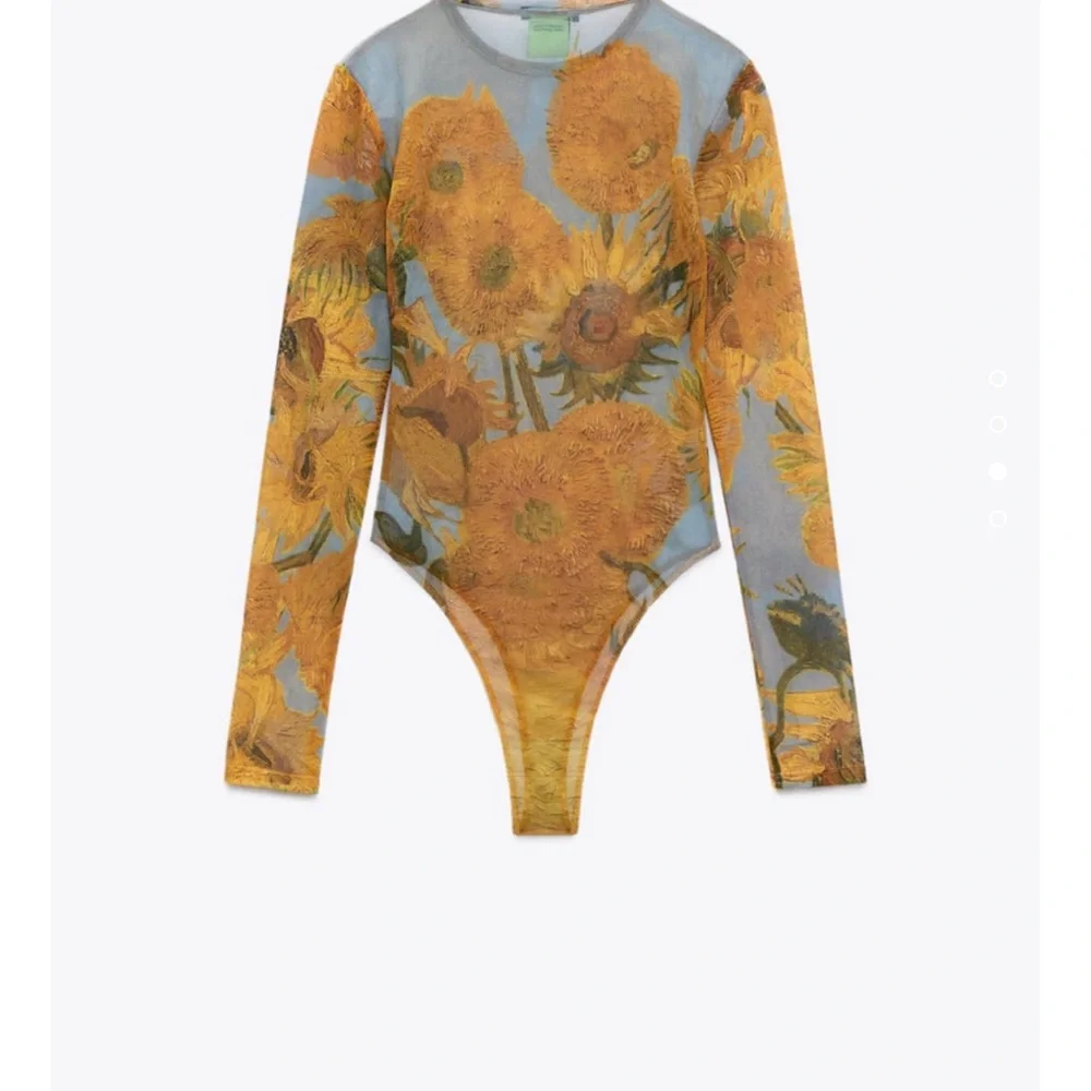 ZARA TULLE GOGH SUNFLOWER BODYSUIT - Picture 3 of 7